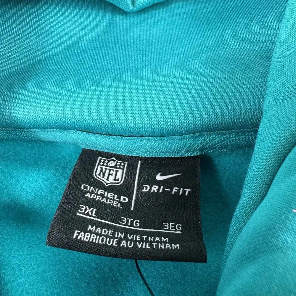 Nike Miami Dolphins On Field Spellout Performance Mens Hoodie 3XL CI0395-311 NWT